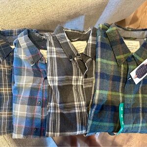 BUNDLE 4 FLANNELS! Weatherproof Men's Casual Plaid Button Down Shirts (1 NWT)
